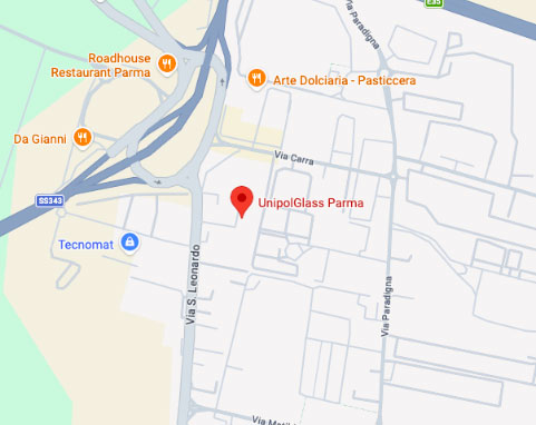 immagine della posizione della sede di Parma sulla mappa